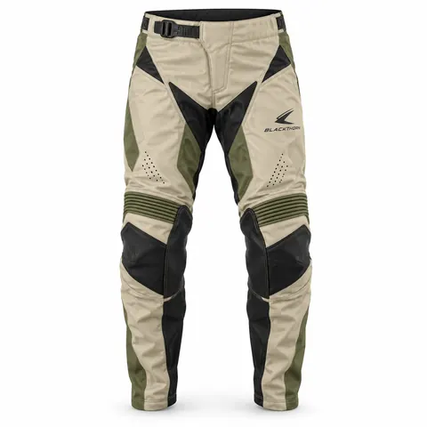 Sand Olive Trail MX Pants front view, private label MX pants manufacturer