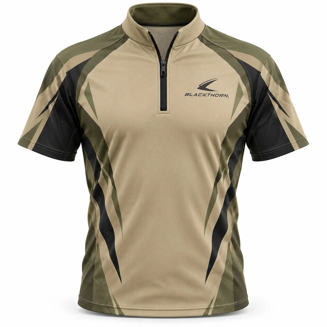 Tan Olive Sporting Clays Shirt front, sporting clays shirt wholesale