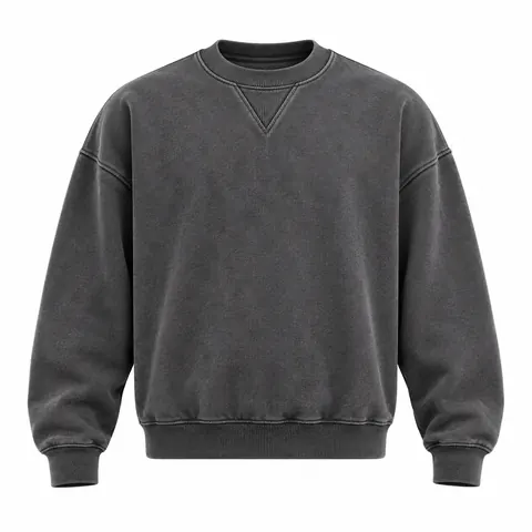 Washed charcoal crewneck sweatshirt for a graduating class