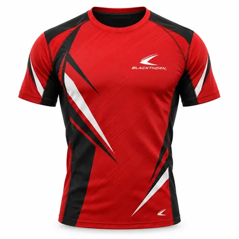 Crimson Vector rowing training top front view, red with black side panels, rowing training top manufacturer