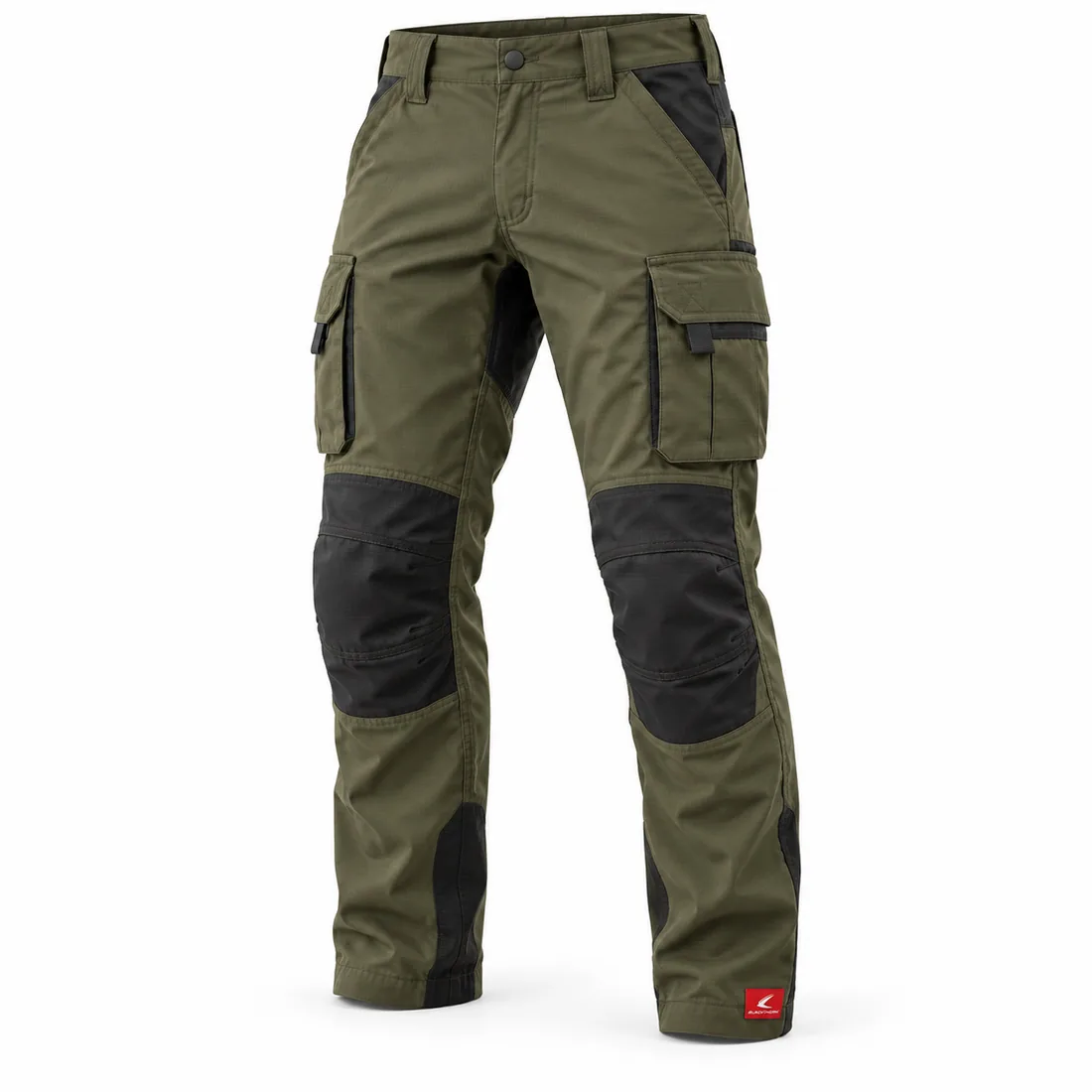 Olive & Black Tactical Cargo Trousers, front view – tactical cargo trousers manufacturer Blackthorn