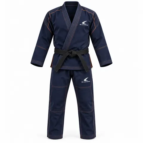 Navy Copper Pearl Weave BJJ Gi — Fightwear · BJJ gis by Blackthorn World