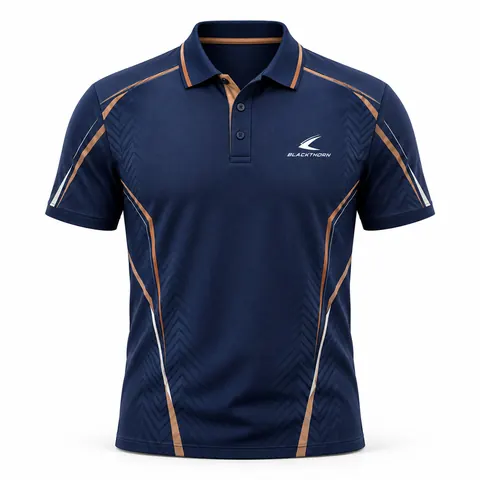 Navy Copper Padel Polo — Teamwear · Padel wear by Blackthorn World