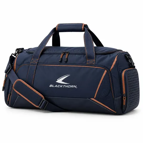 Navy Copper Academy Duffel Bag — Bags · Duffle, kit & drawstring bags by Blackthorn World