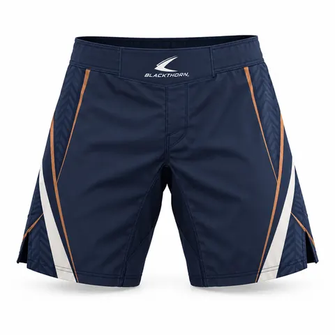 Navy Copper MMA Fight Shorts — Fightwear · Fight shorts by Blackthorn World