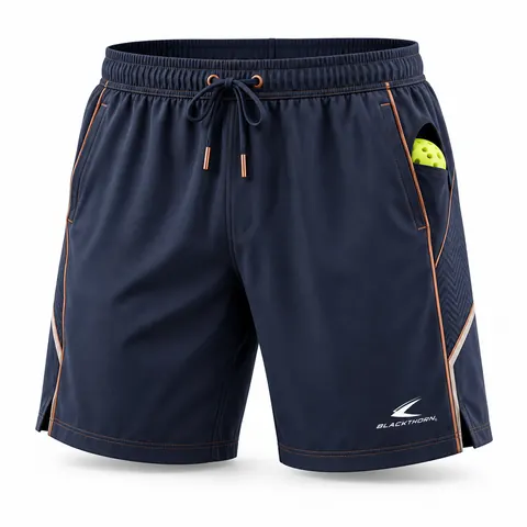 Navy Copper Pickleball Shorts — Teamwear · Pickleball wear by Blackthorn World