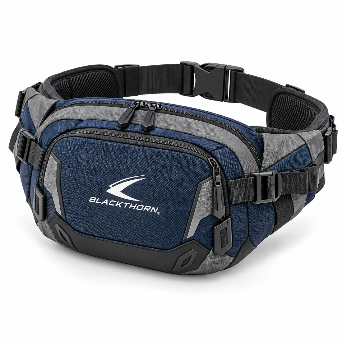 Navy & Grey Touring Waist Bag — saddle bags & waist bags by Blackthorn World