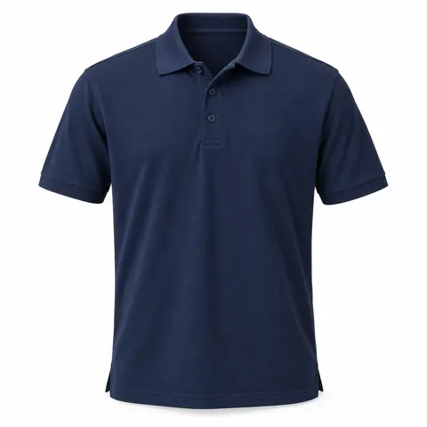 Navy Polo Shirt with Side Vents — wholesale blank polo shirts by Blackthorn World