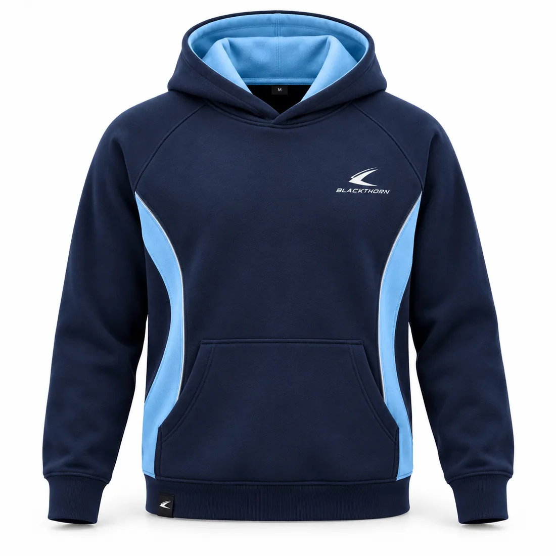Navy & Sky Blue School Hoodie — custom school hoodies by Blackthorn World