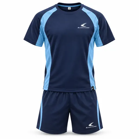 Navy & Sky Blue School PE Kit — custom schoolwear by Blackthorn World