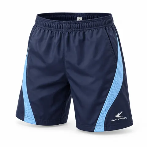 Navy & Sky Blue School Sports Shorts — custom schoolwear by Blackthorn World