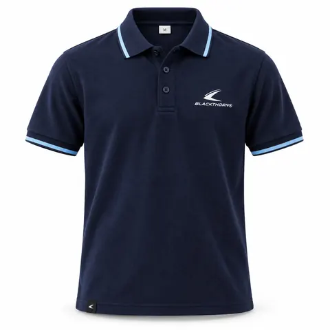 Navy Tipped School Polo Shirt — custom schoolwear by Blackthorn World