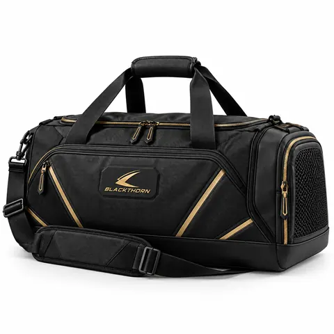 Obsidian Gold Pro Fight Duffle — Duffle, kit & drawstring bags by Blackthorn World