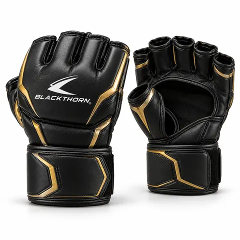 Obsidian Gold Pro MMA Gloves — MMA gloves & protective gear by Blackthorn World