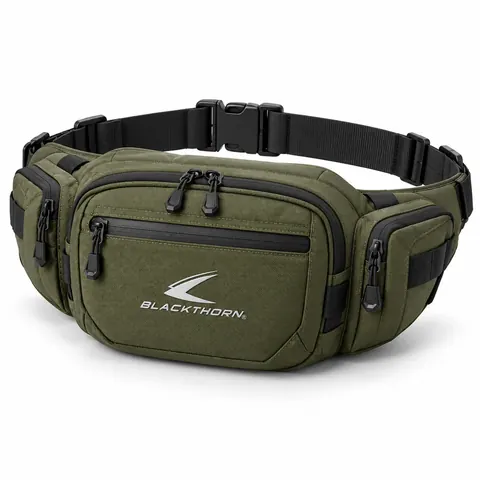 Olive Canvas Riding Waist Bag — Saddle bags & waist bags by Blackthorn World