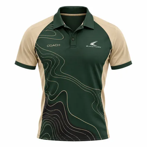 Olive Topo Coach Polo Shirt — Teamwear · Polo shirts by Blackthorn World