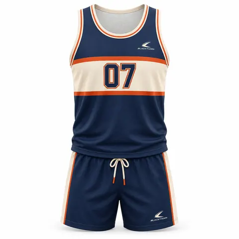 Orange Velocity Beach Volleyball Set — Teamwear · Volleyball uniforms by Blackthorn World