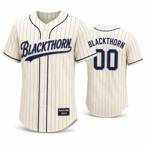 Pinstripe Baseball Jersey — custom teamwear by Blackthorn World