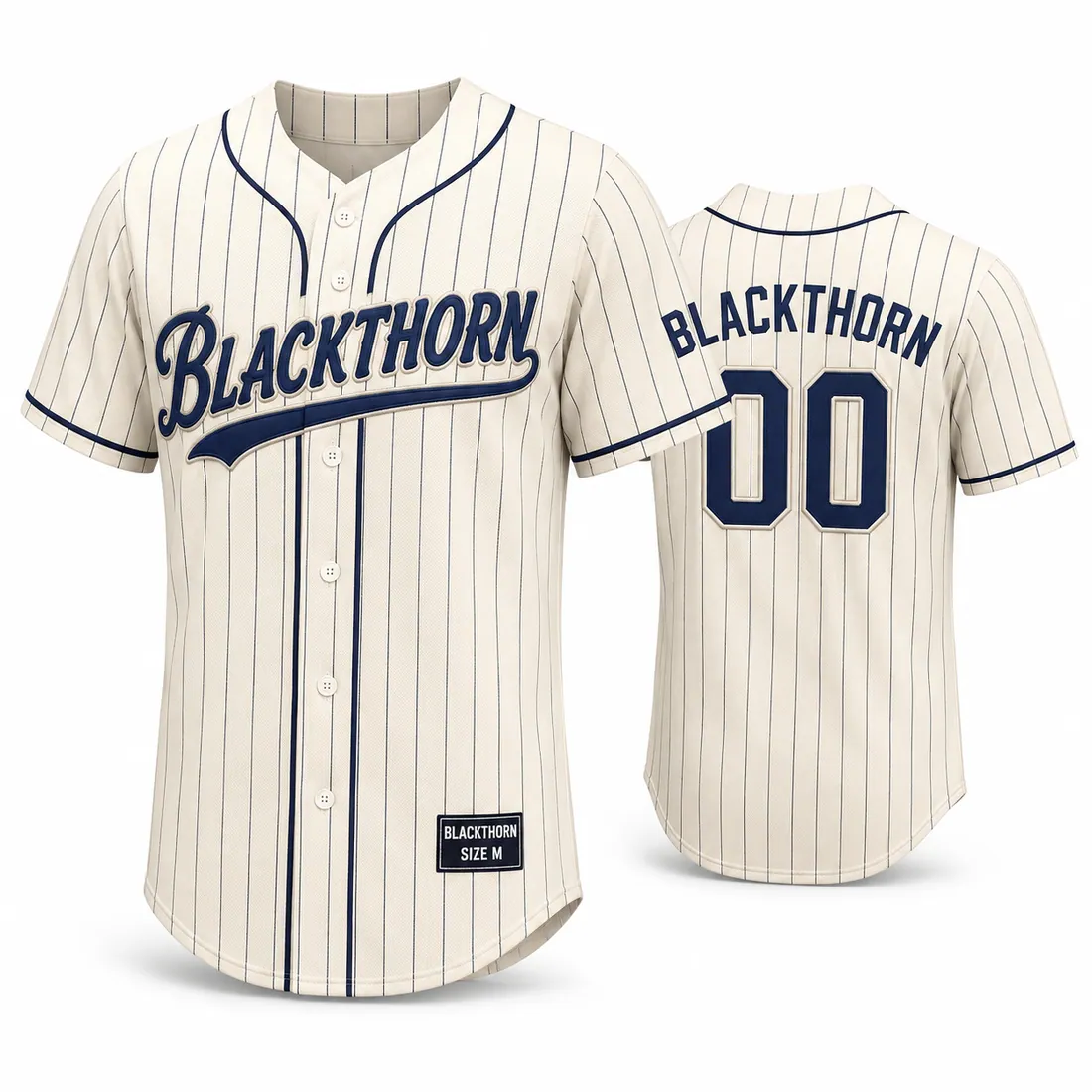 Pinstripe Baseball Jersey — custom teamwear made to order by Blackthorn World