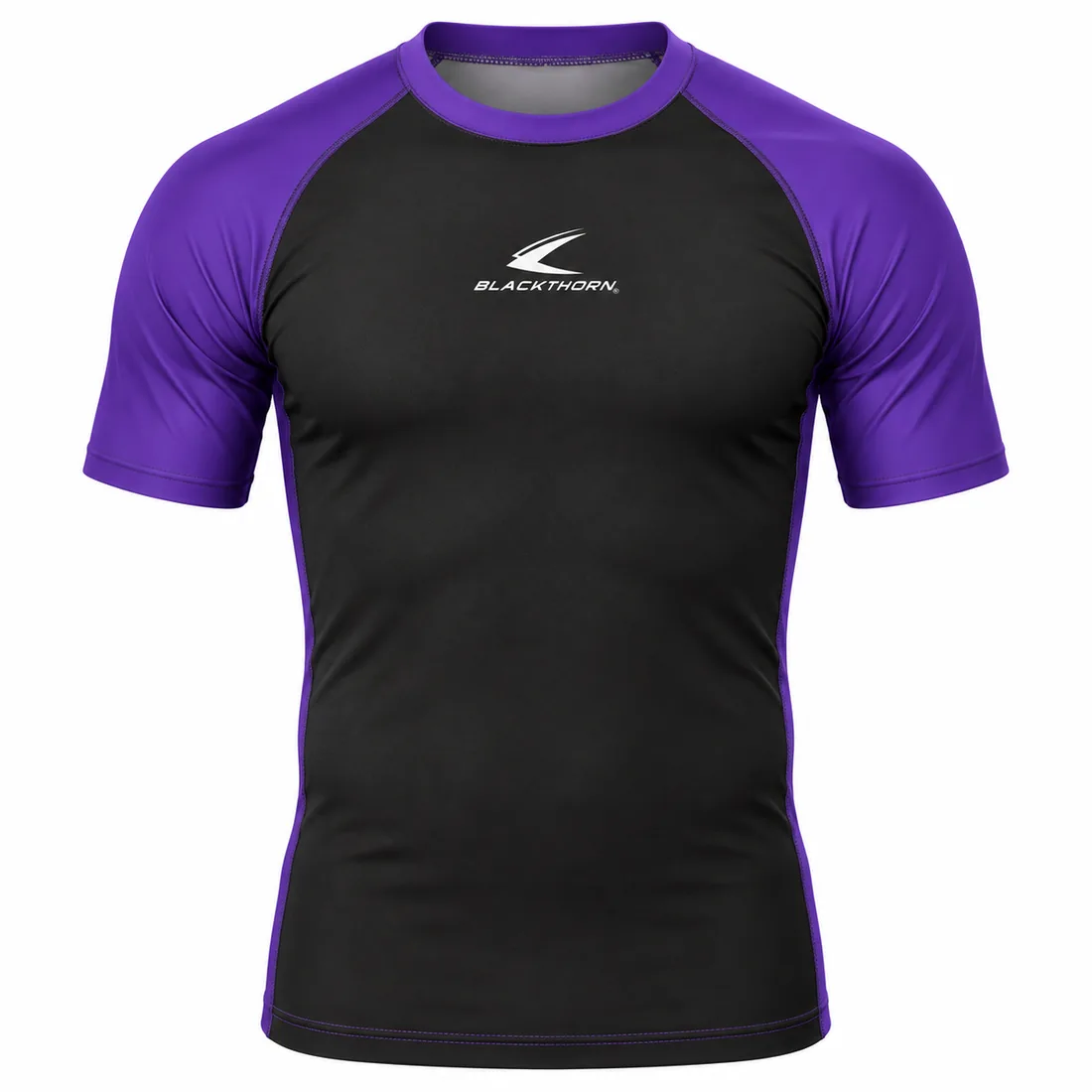 Raglan Contrast-Sleeve Rash Guard — custom fightwear made to order by Blackthorn World