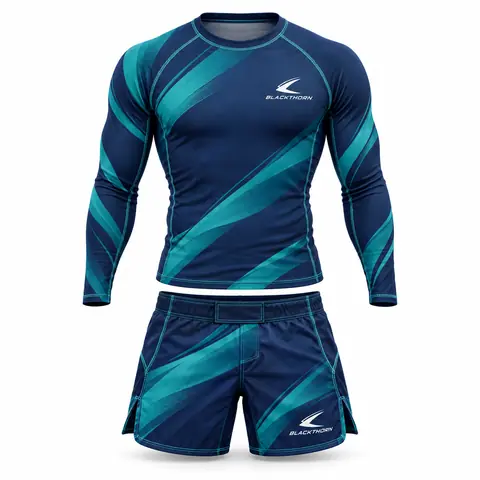 Sublimated Rash Guard and Fight Shorts Set — view 3