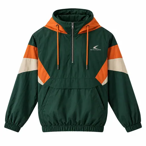 Retro Half-Zip Hooded Anorak — view 2