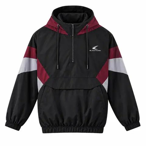 Retro Half-Zip Hooded Anorak — view 3