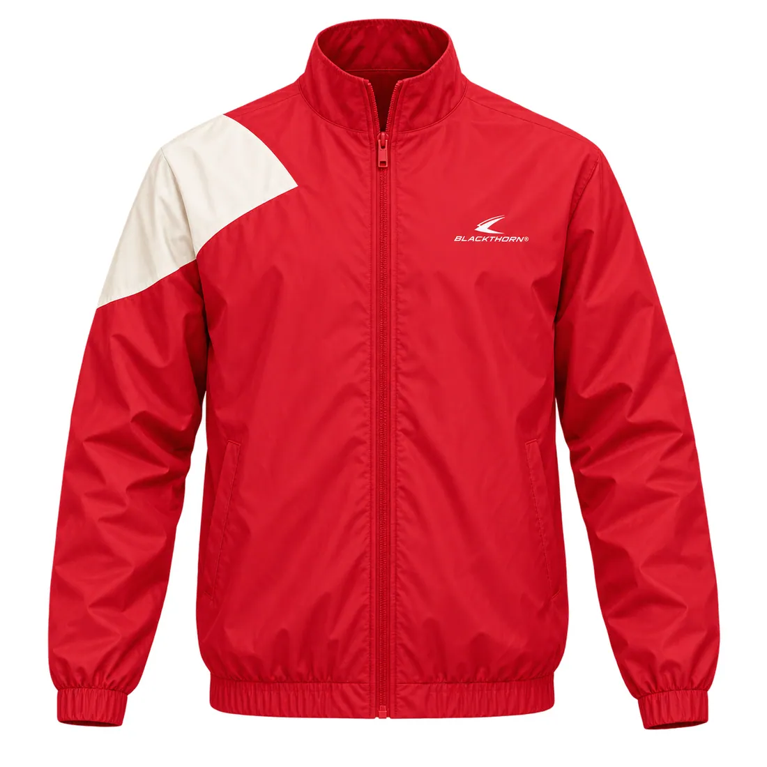Retro One-Shoulder Yoke Windbreaker — custom streetwear made to order by Blackthorn World