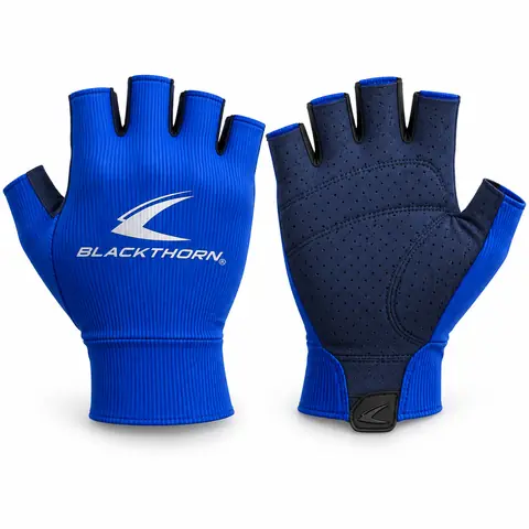 Road Cycling Gloves — Aero Mitts, Gel Padded & Thermal — aero cobalt — seamless long-cuff race mitt