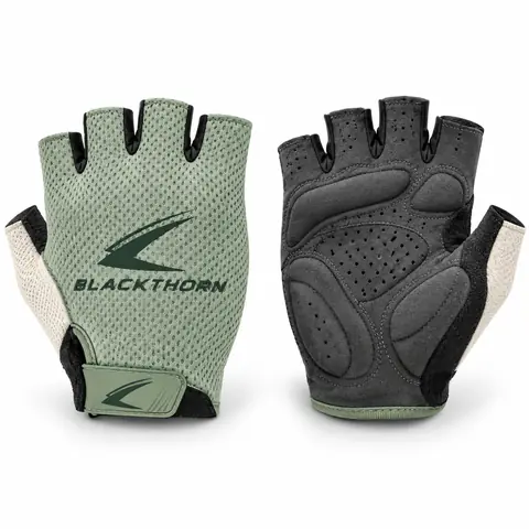 Road Cycling Gloves — Aero Mitts, Gel Padded & Thermal — summer sage — breathable mesh mitt