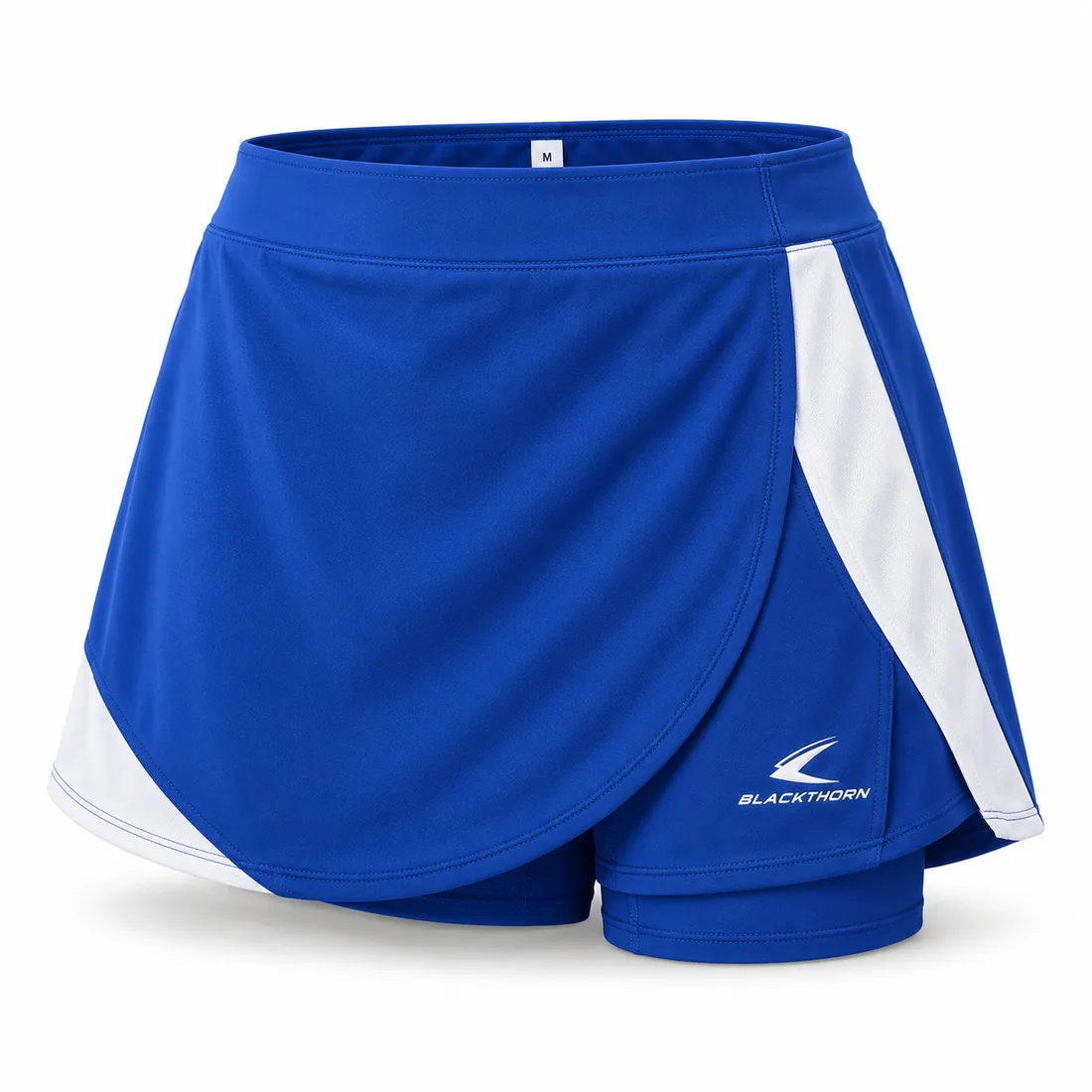 Royal Blue & White Wrap School Skort — custom school skorts by Blackthorn World