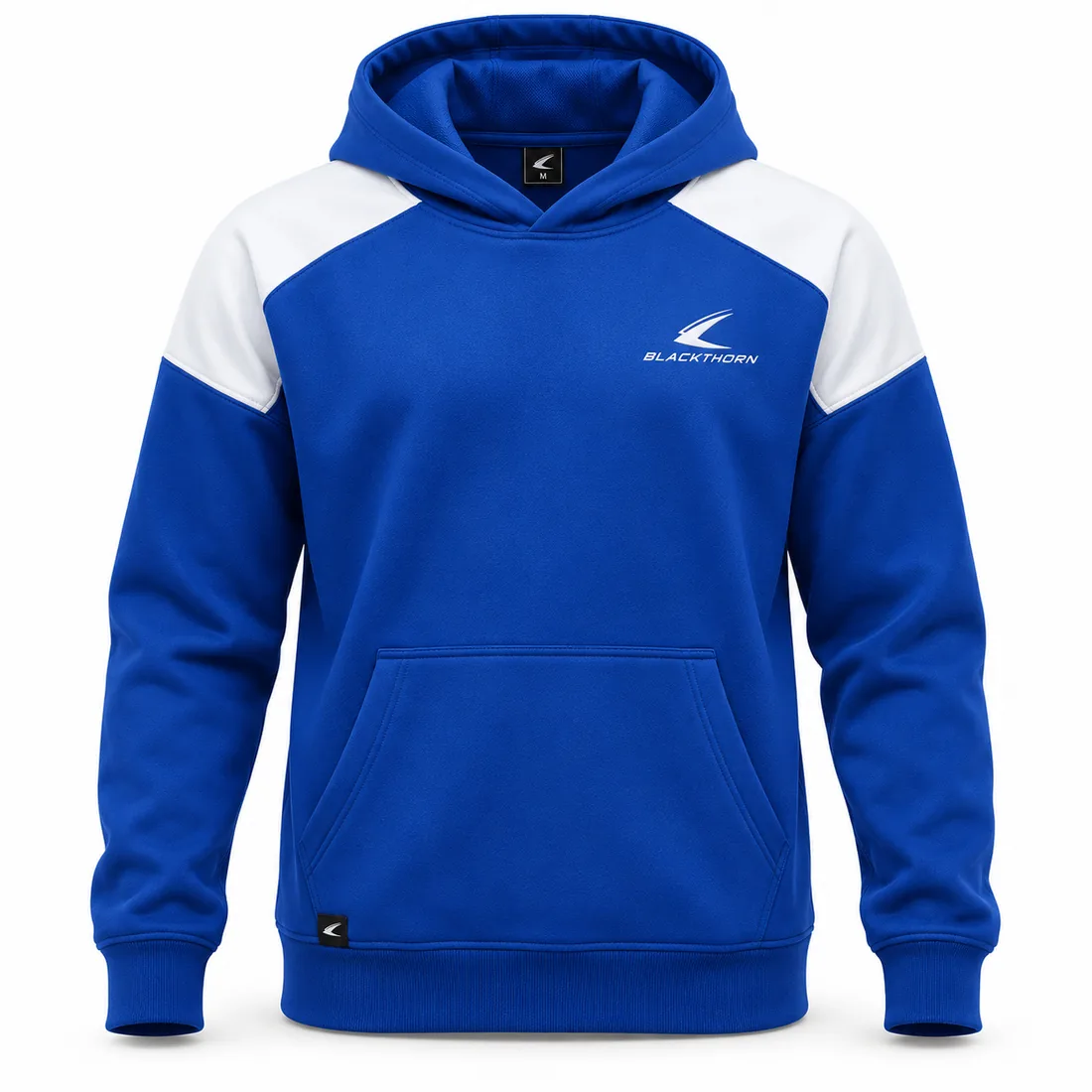 Royal Blue & White Yoke School Hoodie — custom school hoodies by Blackthorn World