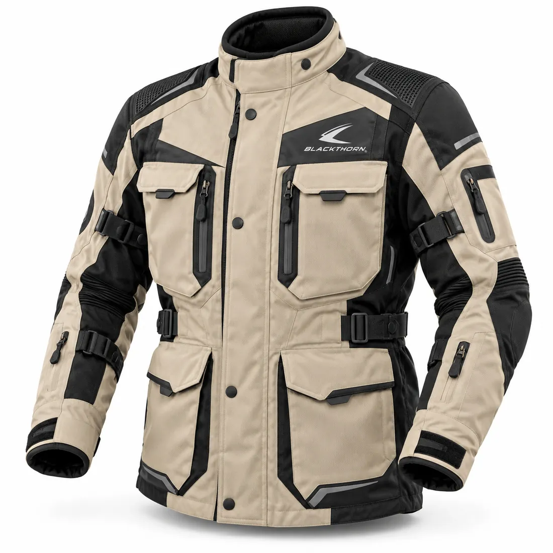 Sand & Black Adventure Motorcycle Jacket — adventure & touring jackets by Blackthorn World