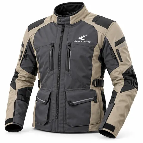 Sand & Graphite Touring Motorcycle Jacket — Textile riding jackets by Blackthorn World