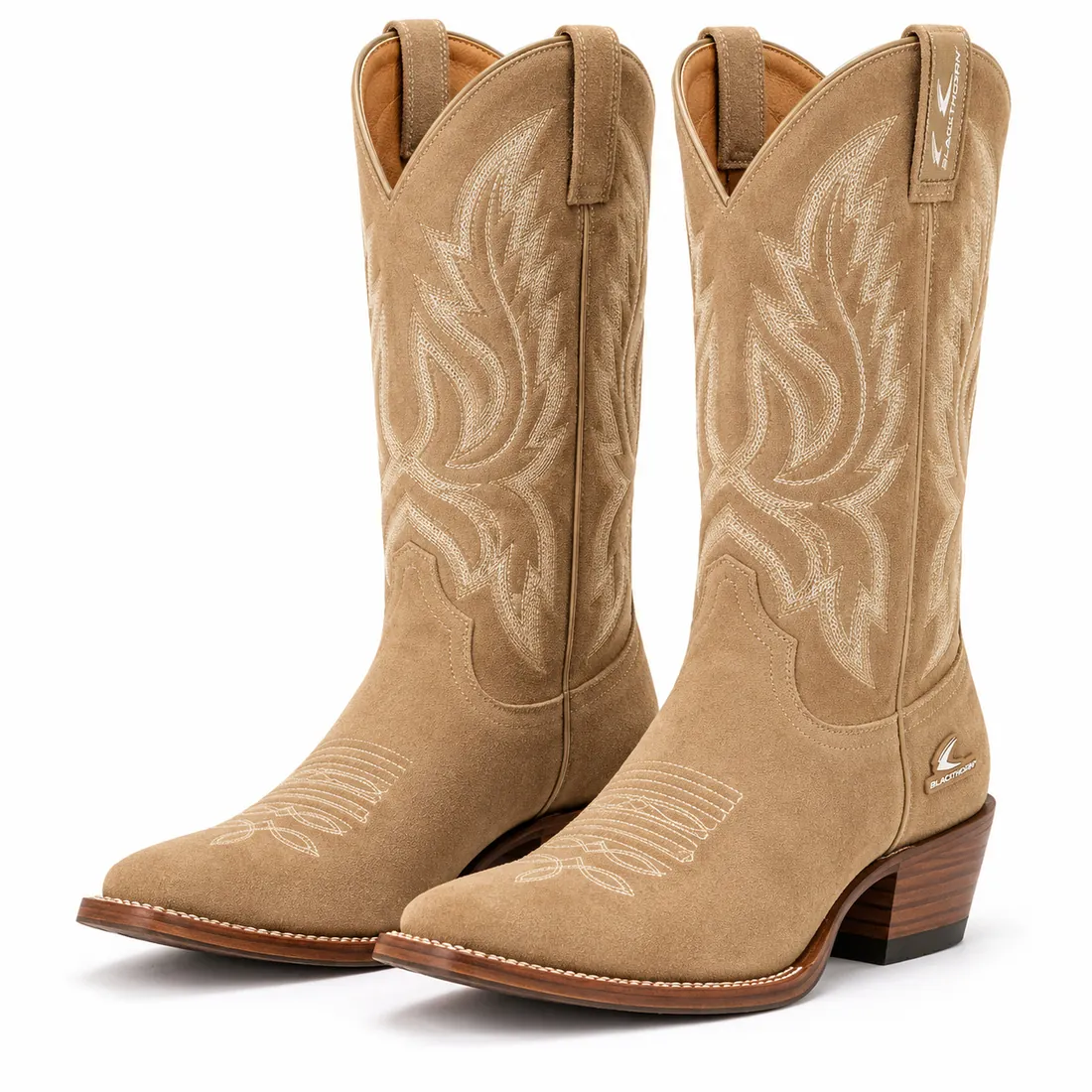 Sand Suede Embroidered Cowboy Boots — cowboy & western boots by Blackthorn World