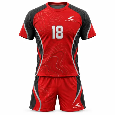 Handbollsställ – röd kontur — Blackthorn World
