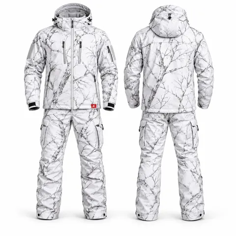 Snow Branch White Camo Hunting Suit — Hunting & Tactical · Hunting jackets & suits by Blackthorn World