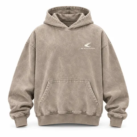 Stone Acid Wash Oversized Hoodie — Streetwear · Hoodies & sweatshirts by Blackthorn World