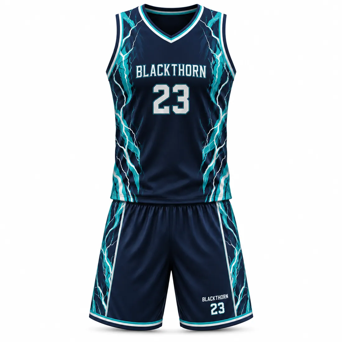 Sublimated Basketball Uniform — custom teamwear made to order by Blackthorn World