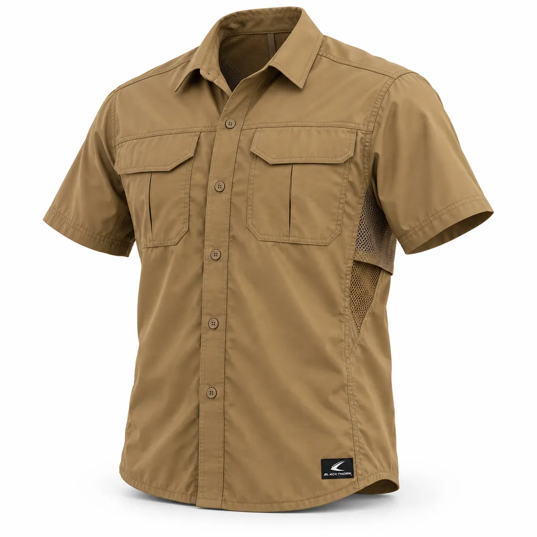 Tan Vented Short-Sleeve Field Shirt — field & shooting shirts by Blackthorn World