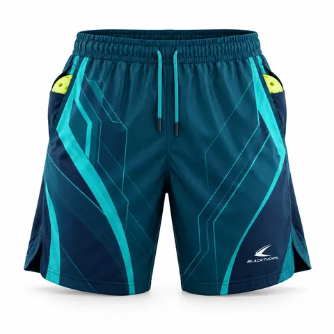 Teal Circuit Pickleball Shorts — Teamwear · Pickleball wear by Blackthorn World