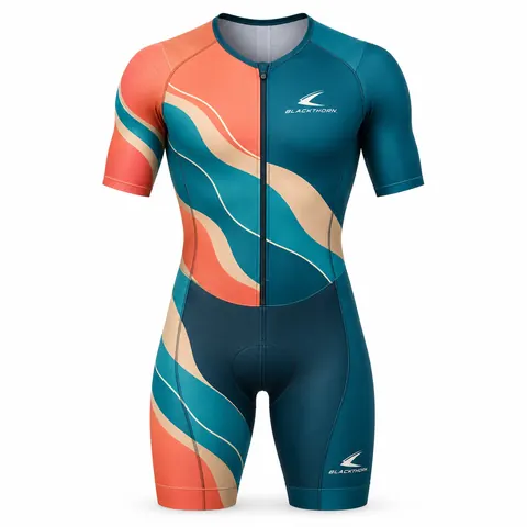 Teal Tidal Triathlon Suit — Teamwear · Cycling kits by Blackthorn World