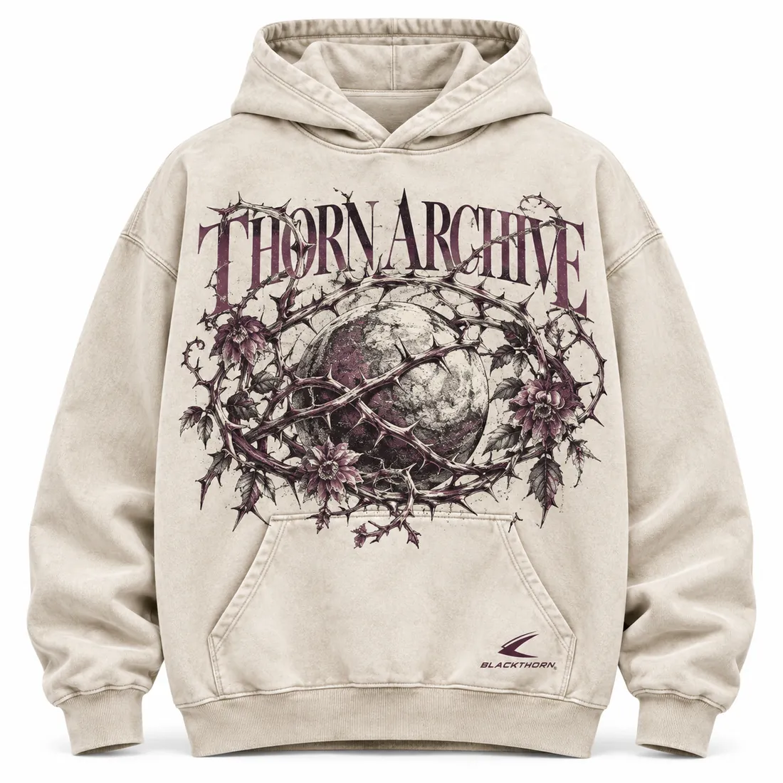 Thorn Archive Vintage Bone Pullover Hoodie — hoodies & sweatshirts by Blackthorn World