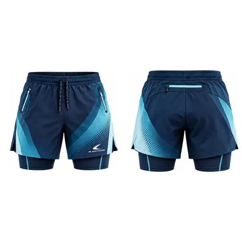 Tidal 2-in-1 Running & Training Shorts — front and back