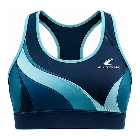 Tidal Curve Medium-Support Sports Bra — Sports bras by Blackthorn World