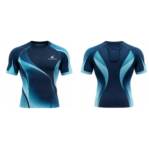 Tidal GPS-Pocket Compression Top — front and back