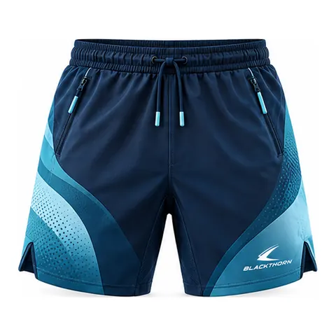 Tidal Navy Gradient Padel Court Shorts — Padel wear by Blackthorn World