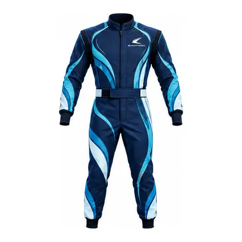 Tidal Navy Sweep Karting Suit — Race suits & team wear by Blackthorn World