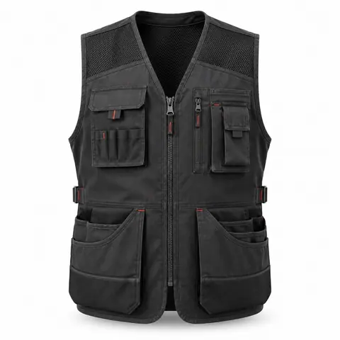 Multi-Pocket Utility Work Vest — custom workwear by Blackthorn World