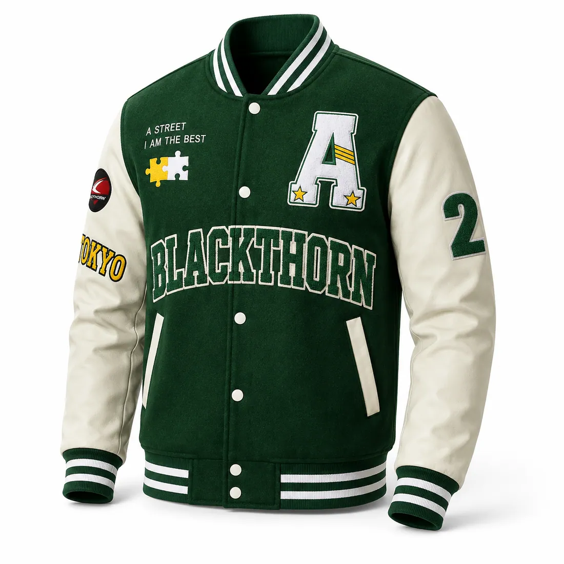 Custom Varsity Letterman Jacket — custom streetwear made to order by Blackthorn World
